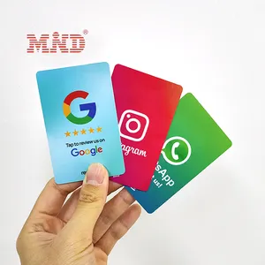 NFC dijital akıllı Google İş İnceleme kartı NTAG 213 NFC CR80 30Mil kartı
