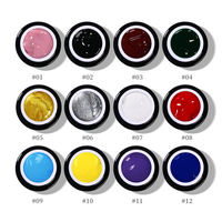Crayon Gel UV 12 Couleurs pour Estampage d'Ongles Marque Privée - Végan, Non Toxique, Longue Durée pour Peinture d'Ongles Professionnelle et DIY