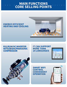 Bomba de calor R32, calentador de agua 10kw 30kw 40kw, WIFI, fuente de tierra de agua, bombas de calor, inversor, bomba de calor geotérmica - Product Image 4