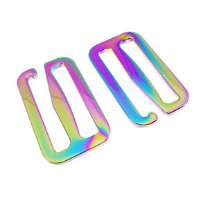 Bán Buôn Cầu Vồng Nhiệm Vụ Nặng Nề Kim Loại G Móc Phẳng Tri-Trượt Móc Slide Có Thể Điều Chỉnh <span class=keywords><strong>Fastener</strong></span> Vành Đai Khóa Cho Dây Đeo Vải - Product Image 5