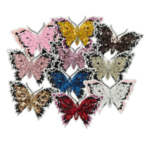 Tùy Chỉnh Phong Cách Đầy Màu Sắc Văn Bản Vàng Thêu Bản Vá Lỗi May Sắt Trên Quần Áo Phụ Kiện Sequin Thêu Vá - Product Image 2