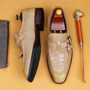 รองเท้าโลฟเฟอร์แบบ Monk Strap หนังแท้ หัวเหลี่ยม ลายพิมพ์พู่ห้อย ระบายอากาศได้ดี เหมาะสำหรับฤดูร้อน รองเท้าผู้ชาย - Product Image 5