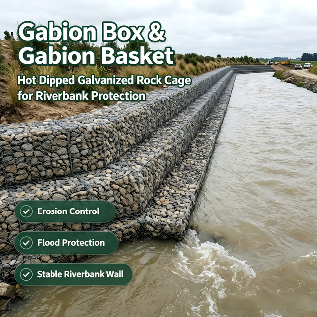 Anti-Corrosion Welded Gabion Basket Gabion Box Rock Cage for River Bank Protection Retaining Wall EU Infrastructure Project