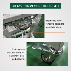 Abrazadera lateral <span class=keywords><strong>BIFA</strong></span> de 70mm en stock, cinta transportadora sin fondo para codificación/Transferencia de botellas - Product Image 5