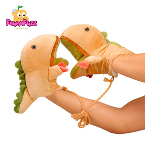 Gants et jouets en peluche super doux en coton et coton PP, motif <span class=keywords><strong>dinosaure</strong></span> Kawaii, pour filles, cadeau d'anniversaire, vente chaude - Product Image 4
