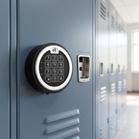 YH1151 Serrure d'armoire de casier numérique intelligente Nouvelle conception en alliage de zinc ronde temporisée Serrure sûre Porte d'empreintes digitales et clé Manière de déverrouillage