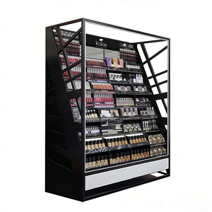 Premium LED Lights Makeup Storage Cabinet <b>Stand</b> with Drawers Heavy Duty Metal Floor <b>Display</b> Showcase for Cosmetic Shop Boutique - Product Image 2
