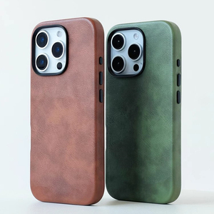 Fct Nhà Máy Tùy Chỉnh Phong Cách Mới Đầy Đủ Máy Ảnh Đồng Bằng Sáp Dầu Lớp Trên Da Bò Da PU Chống Drop Shipping Trường Hợp Điện Thoại Cho <span class=keywords><strong>Iphone</strong></span> 15 16 Pro - Product Image 2