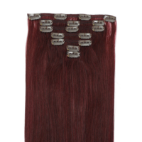 Extensions de cheveux brésiliens lisses en vison, à clipser, en cheveux humains naturels, noir naturel, extensions à clipser sans couture