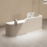 Bureau de réception en bois massif en forme de L, moderne et luxueux, pour hôtel, hôpital, couleur personnalisable, écologique, durable, usage commercial