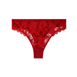 Culottes string en dentelle grande taille, couleur unie, taille basse, sexy, pour femme, prix de gros - Product Image 6