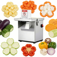 Commerciële groente- en aardappel snijmachine met motor, 220V, laag geluidsniveau, voor restaurants, bedrijven, kantines en fruitverwerking