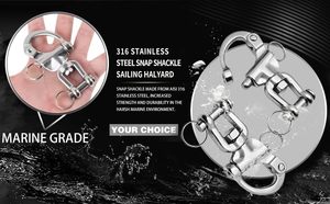 Venta al por Mayor de Productos de Herraje de Alta Calidad de <span class=keywords><strong>China</strong></span>, Gancho Giratorio de Acero Inoxidable SS 304 316, Grilletes con Extremo de Gancho Giratorio - Product Image 5