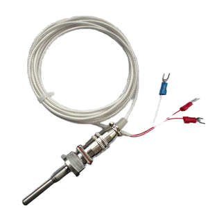 WZP-270 温度計 -50-450℃ 測定範囲 熱電対 PT100 プローブ 2.5m ケーブル 航空プラグ IP65 ステンレス鋼 - Product Image 5