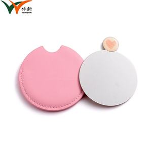 New Style <b>Small</b> Custom Compact Pocket Stainless Steel Cosmetic <b>Mirror</b> With Cute PU Pouch - Product Image 4