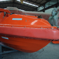 Bateau de sauvetage rapide approuvé SOLAS |   FRC à jet d'eau en FRP de 5,8 m certifié CCS/ BV / EC / IRS / KR avec davit