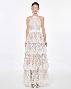 Nouvelles arrivées Seven Color Ramadan 2026 <span class=keywords><strong>Robe</strong></span> de mariée à col rond sans manches, coupe ajustée, broderie ajourée soluble dans l'eau - Product Image 1