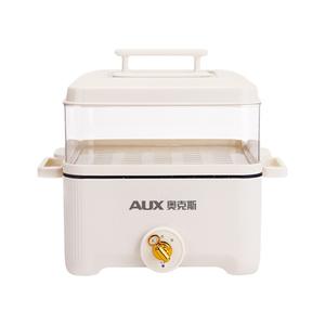 Vaporera Eléctrica AUX de 4L con Control Mecánico, Doble Capa, Tapa Transparente, Color Blanco Hueso, Electrodoméstico de Cocina - Product Image 3