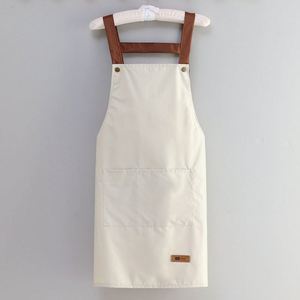 Kitchen Polyester <b>Bib</b> <b>Apron</b> Adjustable 2 Pockets Water Resistant Machine Washable Cooking Chef <b>Apron</b> for Women Men - Product Image 5