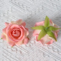 KEWEI 1053 Meilleure vente Tête de rose artificielle en velours simple et colorée pour décoration intérieure