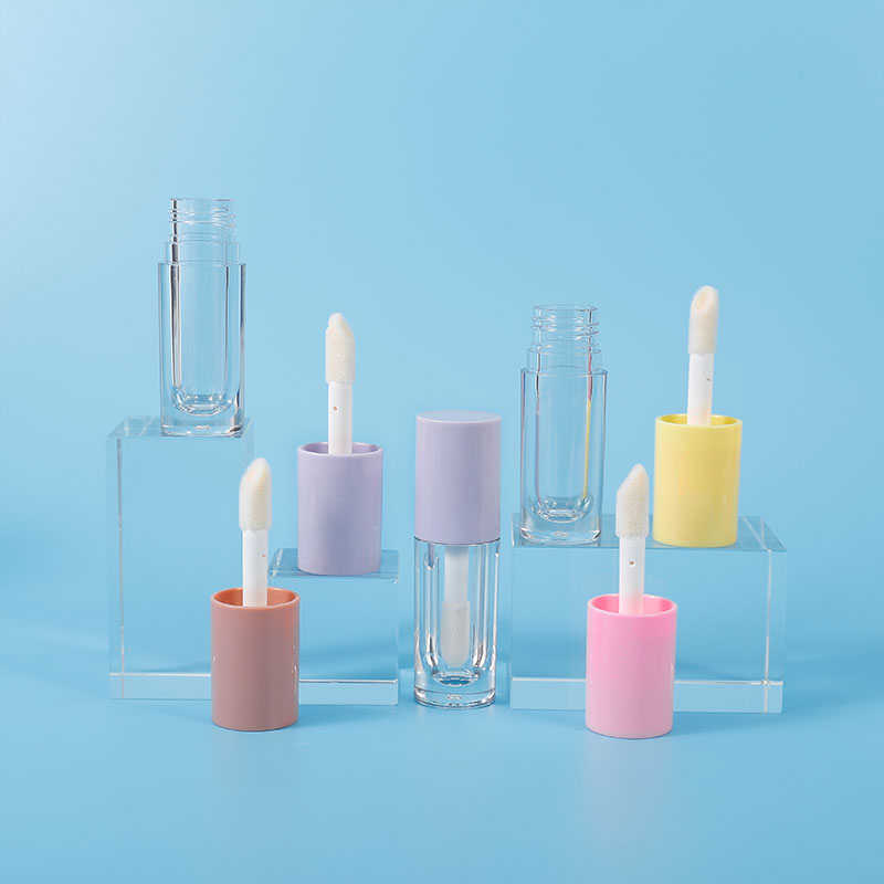 Commercio all'ingrosso tubi lipgloss, di cristallo trasparente trasparente lipgloss tubi con punta di pennello