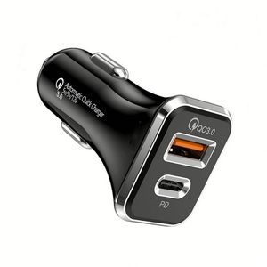 Universal 38W Car Charger for Phone Quick Charge 3.0 Fast Charging Car 2 Port USB-<b>C</b> Charger <b>Adapter</b> - Product Image 2