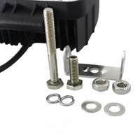 Feux de travail LED carrés de 4 pouces 48W E-MARK CE 12-24V, 16 LED, haute luminosité, étanches, pour la conduite hors route, camion, VTT, SUV