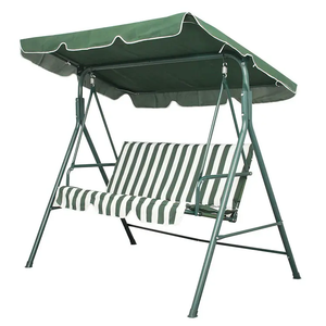 Cadre en <span class=keywords><strong>métal</strong></span> en fer forgé <span class=keywords><strong>balançoire</strong></span> de patio 3 places <span class=keywords><strong>balançoire</strong></span> double suspendue avec auvent pour jardin plage patio extérieur - Product Image 2