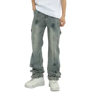 Street Washed And Worn Clothes For Man Tapered Pants Men Vintage Jeans Men Trousers Jeans