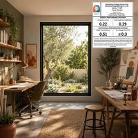 Ventana Fija de Aluminio Aislada, Ventana de Vidrio Fija de Aluminio Hecha a Medida Según Planos de Construcción
