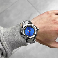 Montre Alien Blade en acier inoxydable, étanche, lumineuse, à quartz, avec date, montre-bracelet pour homme, montre de luxe pour homme, Relojes Hombre