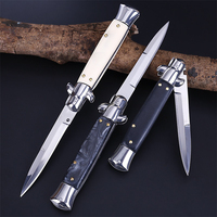 Couteau pliant tactique de survie et de camping Mafia en acier inoxydable haute dureté avec emballage personnalisé en nylon OEM