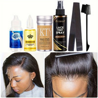 Dsoar 38ml Colle liquide imperméable pour perruque Lace Front, adhésif élastique, spray teinté pour bande de fixation, accessoires pour extensions de perruque