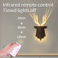 Moderne 3D Animaux LED Veilleuse Blanc Chaud ABS Cerf Ombre pour Chambre Escalier Couloir Cuisine Bureau Télécommande Mini