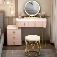 Coiffeuse Multifonctionnel Smart Home Nordic Black Technology Table de Maquillage Système de Son Bluetooth Lumière Luxe Minimaliste.