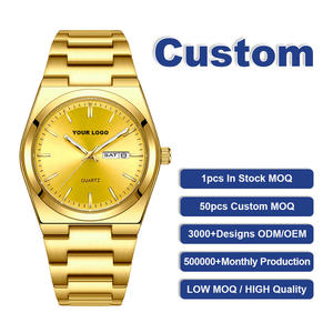 Personnalisez votre propre logo, service personnalisé, montres à quartz 930 8807, faible MOQ, prix bas, livraison rapide, boîtier argenté pour le fond et le cadran de la montre - Product Image 2