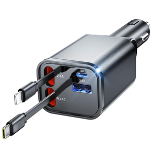ชาร์จเร็วแบบ4 in 1พับเก็บได้สำหรับ <span class=keywords><strong>iPhone</strong></span> 17 Samsung S25 4 in 1ที่ชาร์จในรถ - Product Image 1