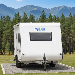 Caravana de Viaje Moderna de Aluminio Ligero con Diseño de Doble Eje, Autocaravana, Remolque de Viaje con Baño - Product Image 1