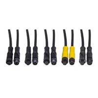 Connecteur M10 4 broches, mâle/femelle, pour extérieur, câble d'alimentation PVC, faisceau de câbles, lumière LED, étanche, connecteur à souder