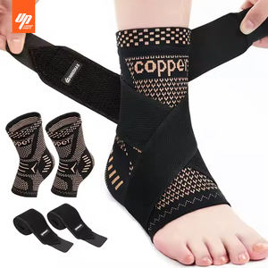 Soporte de Tobillo Deportivo para Exteriores <span class=keywords><strong>Liveup</strong></span> LS5827, con Correas de Cobre, Transpirable, de Fibra de Nailon, Desodorante, Profesional, Venta al Por Mayor - Product Image 1