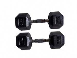 Haltères hexagonaux en caoutchouc noir Mairun de haute qualité MR-goods, en fonte, 2,5 kg à 70 kg, logo personnalisé disponible, forte demande, durables - Product Image 2