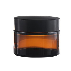 Nueva Crema de Noche Cosmética de Lujo para el Cuidado de la Piel, Color Ámbar Esmerilado Marrón, en Frasco de Vidrio de 30 g con Tapa de Madera - Product Image 3