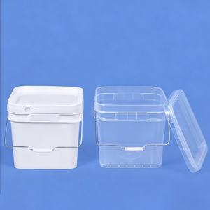 Seau carré en plastique épaissi <span class=keywords><strong>de</strong></span> 1 à 25 L avec poignée métallique pour l'emballage <span class=keywords><strong>de</strong></span> produits chimiques, détergent en poudre, <span class=keywords><strong>eau</strong></span> <span class=keywords><strong>de</strong></span> <span class=keywords><strong>Javel</strong></span> en poudre - Product Image 4