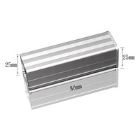 Boîtier en aluminium pour amplificateur électronique, boîtier de projet en aluminium extrudé anodisé, boîte électronique, boîtier de carte PCB DIY