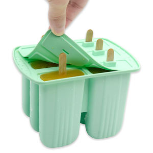 Moules à crème glacée pour enfants, lavables au lave-vaisselle sans BPA, réutilisables, sûr, en <span class=keywords><strong>Silicone</strong></span>, fait maison, <span class=keywords><strong>avec</strong></span> couvercle et bâtons en <span class=keywords><strong>bois</strong></span> - Product Image 3