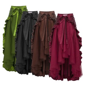 Falda Gótica Steampunk Victoriana <span class=keywords><strong>Escarlata</strong></span> Oscura para Mujer, Nueva Colección 2024, PUNK-001 - Product Image 6