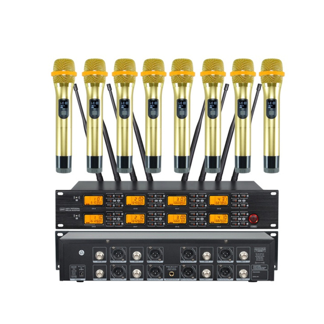 8Channel Wireless Handheld Microphoneconference Microphone System Application: KTV, Conference Room, Outdoor Stage