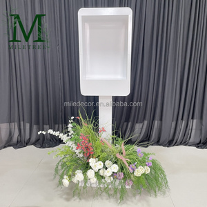 Nuovo arrivo vendita calda moderna cabina telefonica in metallo bianco Video <span class=keywords><strong>libro</strong></span> Stand per eventi e decorazione del partito sfondo - Product Image 2