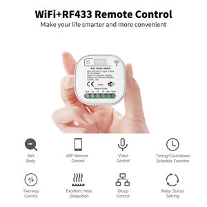 Interruptor de control de voz SIXWGH-Página de Google sin batería y <span class=keywords><strong>Alexa</strong></span> Wi Fi + RF433 autogenerador 100-240V16A - Product Image 2