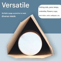 Logo personnalisé triangle express carton boîte d'emballage en papier kraft pour fleurs, peintures murales longue boîte d'emballage boîte en carton ondulé